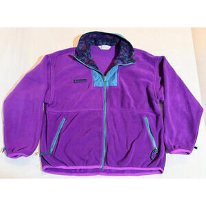 Vintage Columbia Womens Full Zip Fleece Sweater Size Large